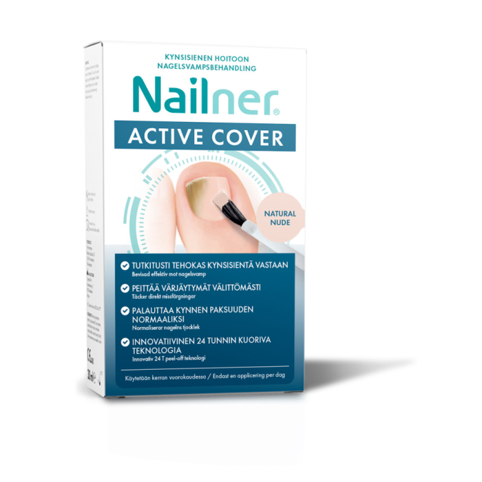 Nailner Active Cover Nude lakka ja sivellin 30 ml kuva 1