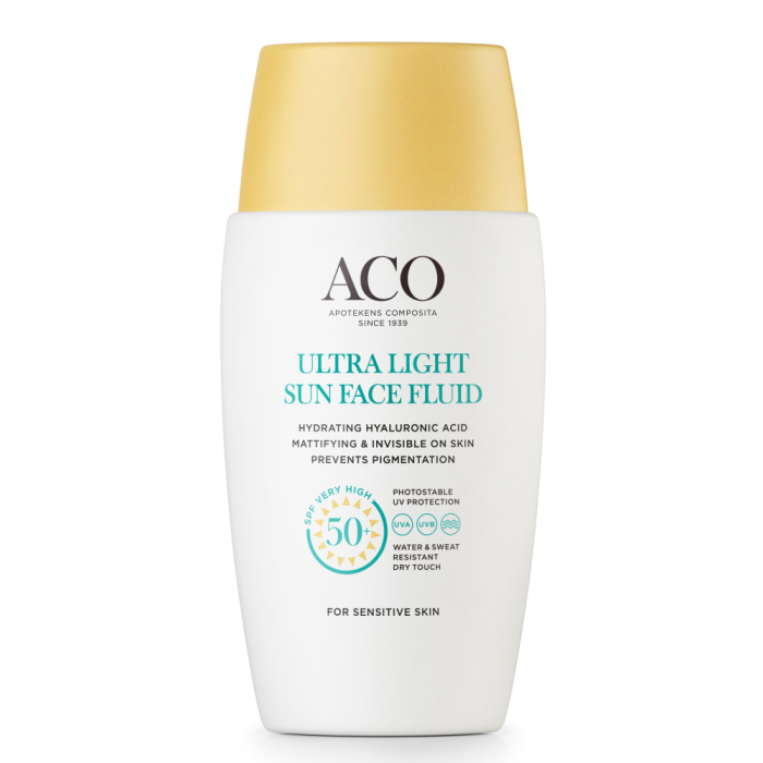 ACO Sun Face Ultra Light Fluid SPF 50+ 40 ml