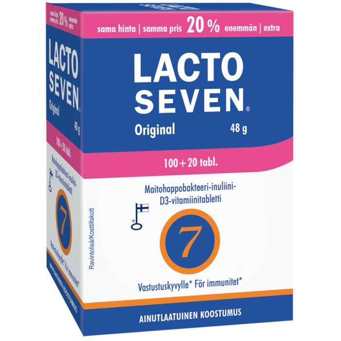Lacto Seven Original kampanjapakkaus 100 + 20 120 tabl