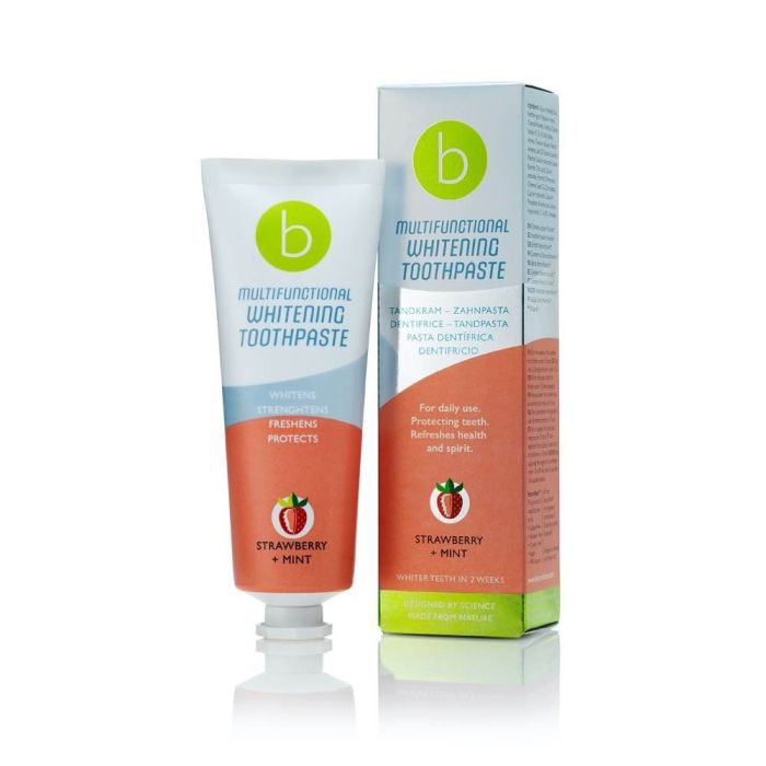 Beconfident Multifunctional whitening hammastahna strawberry + mint 75 ml kuva 2