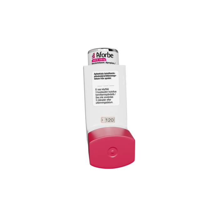 AFORBE inhalaatiosumute, liuos 100/6 mikrog/annos 120 annosta