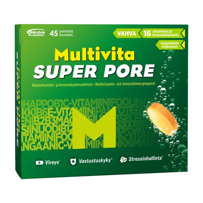 Multivita Super Pore monivitamiini 45 poretablettia