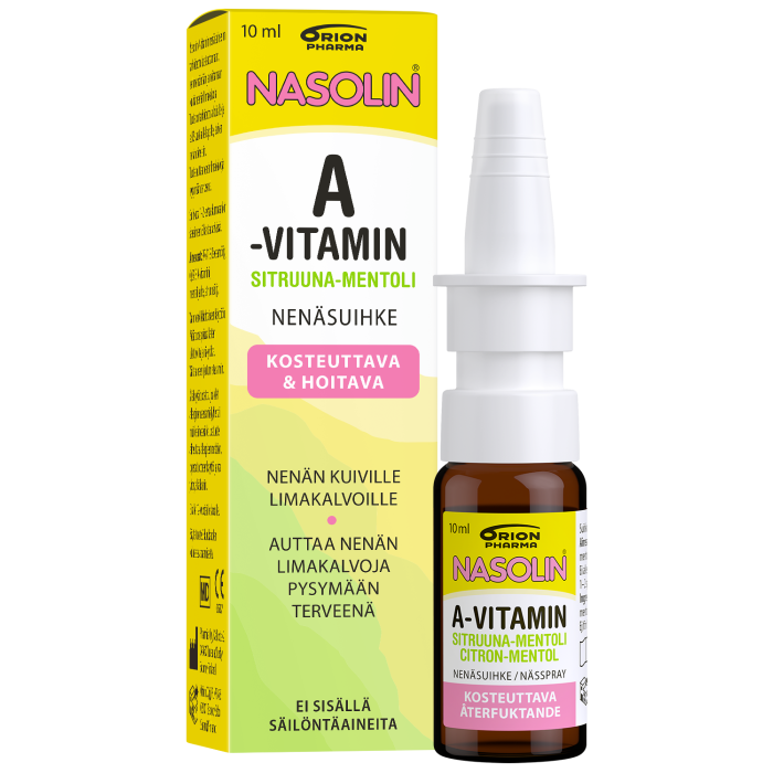 Nasolin A-vitamin Sitruuna-Mentoli nenäsumute 10 ml