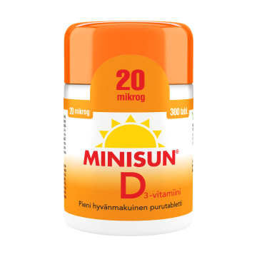 Minisun D-vitamiini 20 mikrog 300 purutabl