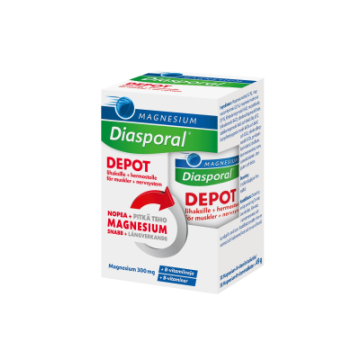 Diasporal Magnesium depot +B-vitamiini Complex 30 kpl