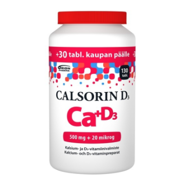 Calsorin 500 mg + D3 20 mikrog kampanjapakkaus 130 tabl