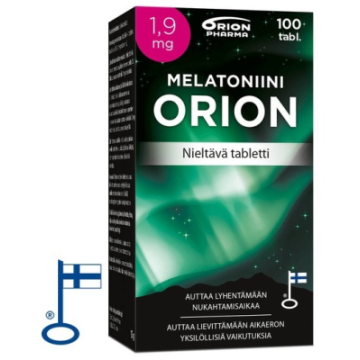 Melatoniini Orion 1,9 mg nieltävä 100 tabl