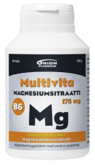 Multivita Magnesiumsitraatti +B6 greippi 175mg/2mg 80 purutabl