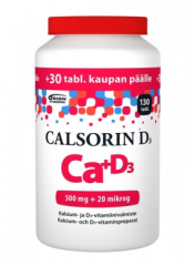 CALSORIN 500 MG + D3 20 MIKROG KAMPANJAPAKKAUS 130 TABL