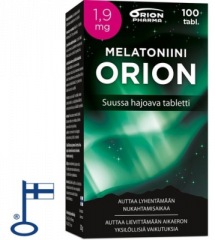 Melatoniini Orion 1,9 mg suussa hajoava 100 tabl