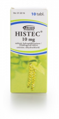HISTEC 10 mg tabl, kalvopääll 10 fol