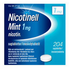 NICOTINELL MINT 1 mg imeskelytabl 204 fol