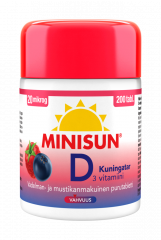 Minisun D-vitamiini Kuningatar 20 mikrog 200 tabl